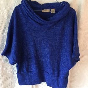 Women’s Valerie Stevens Blue Sweater Crop Sz Large